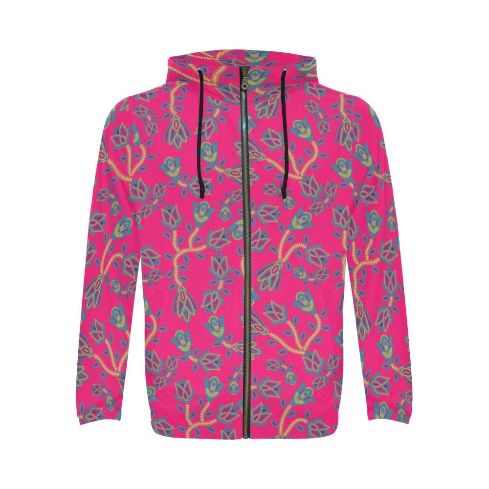 Beaded Lemonade All Over Print Full Zip Hoodie for Men (Model H14) All Over Print Full Zip Hoodie for Men (H14) e-joyer