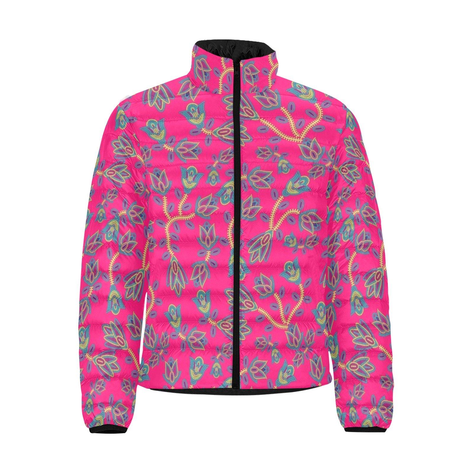 Beaded Lemonade Men's Stand Collar Padded Jacket (Model H41) Men's Stand Collar Padded Jacket (H41) e-joyer