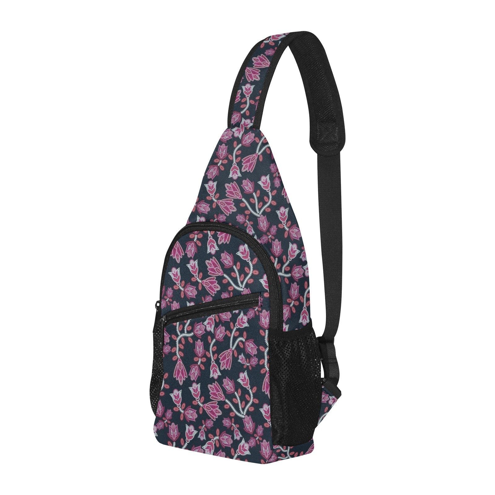 Beaded Pink All Over Print Chest Bag (Model 1719) All Over Print Chest Bag (1719) e-joyer
