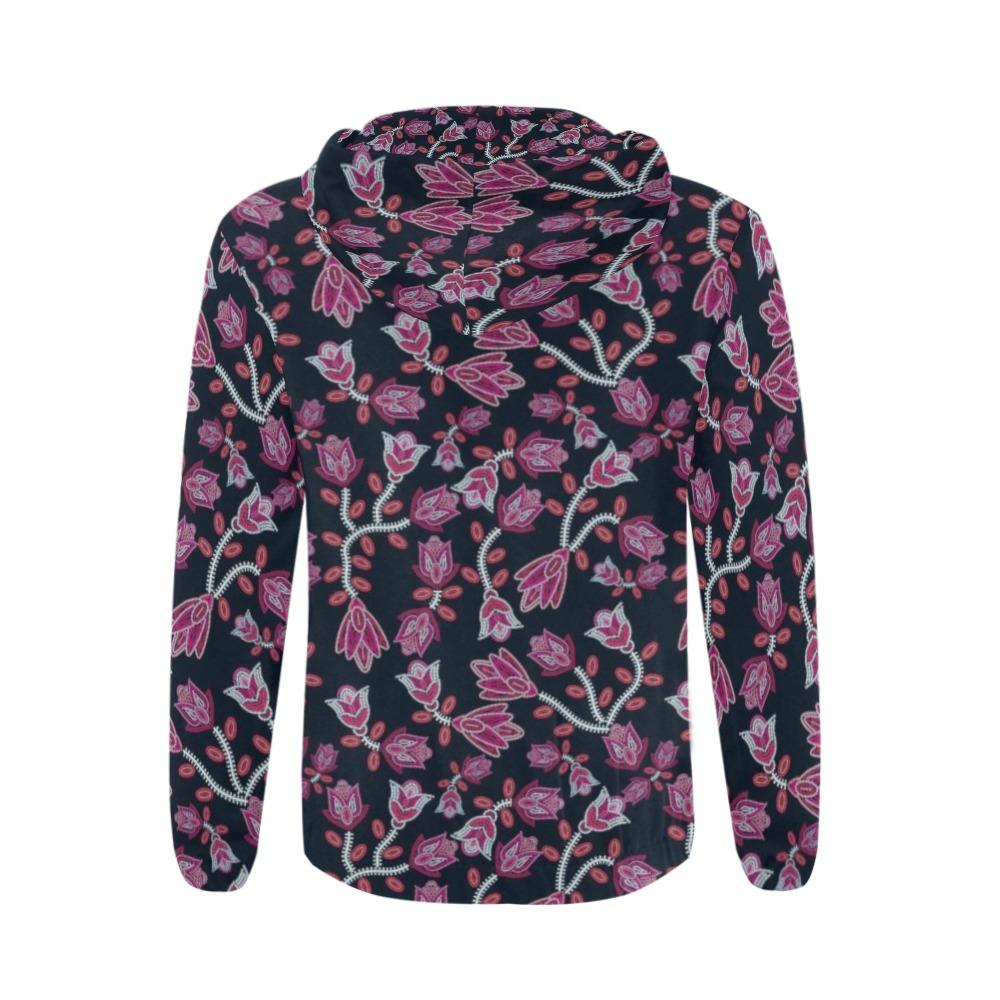 Beaded Pink All Over Print Full Zip Hoodie for Men (Model H14) All Over Print Full Zip Hoodie for Men (H14) e-joyer