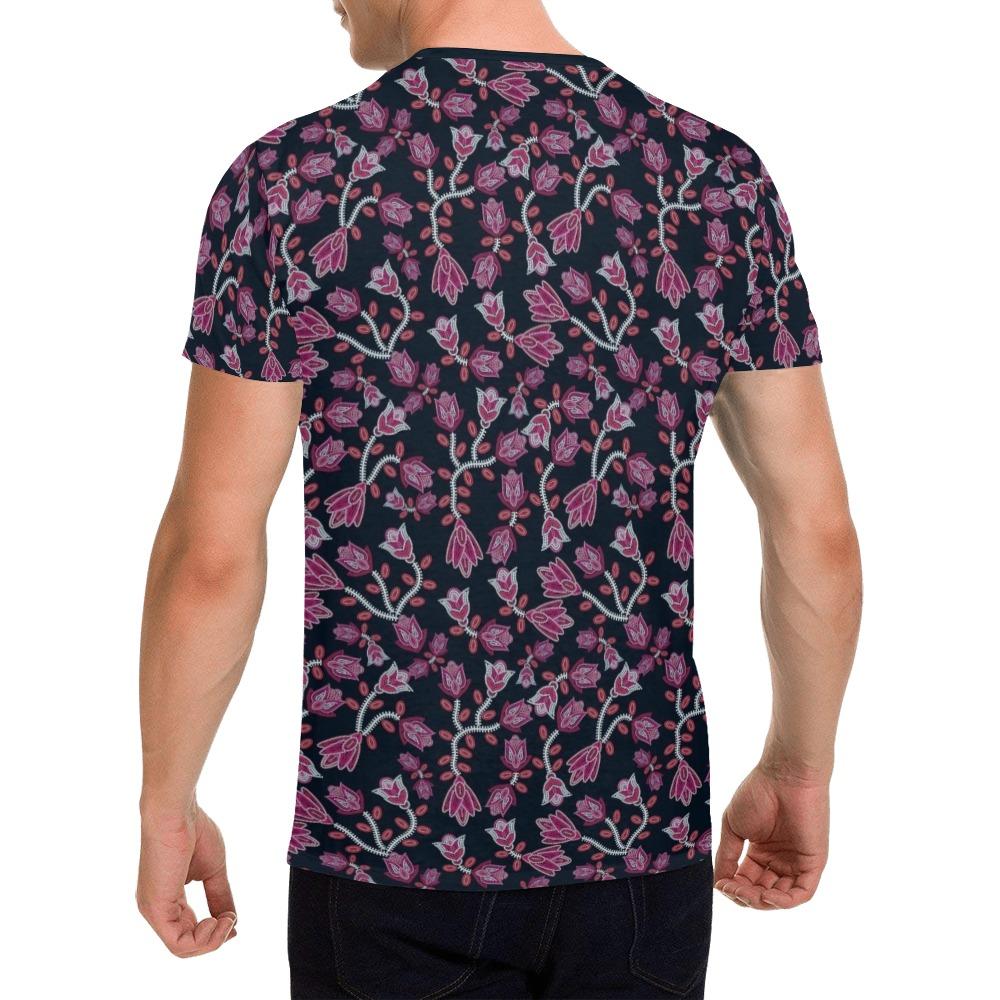 Beaded-Pink All Over Print T-Shirt for Men (USA Size) (Model T40) All Over Print T-Shirt for Men (T40) e-joyer