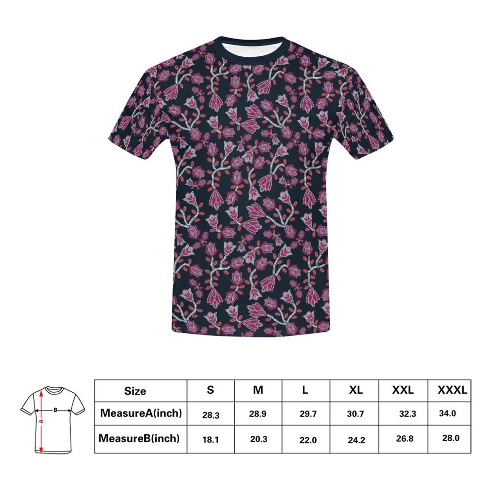 Beaded-Pink All Over Print T-Shirt for Men (USA Size) (Model T40) All Over Print T-Shirt for Men (T40) e-joyer