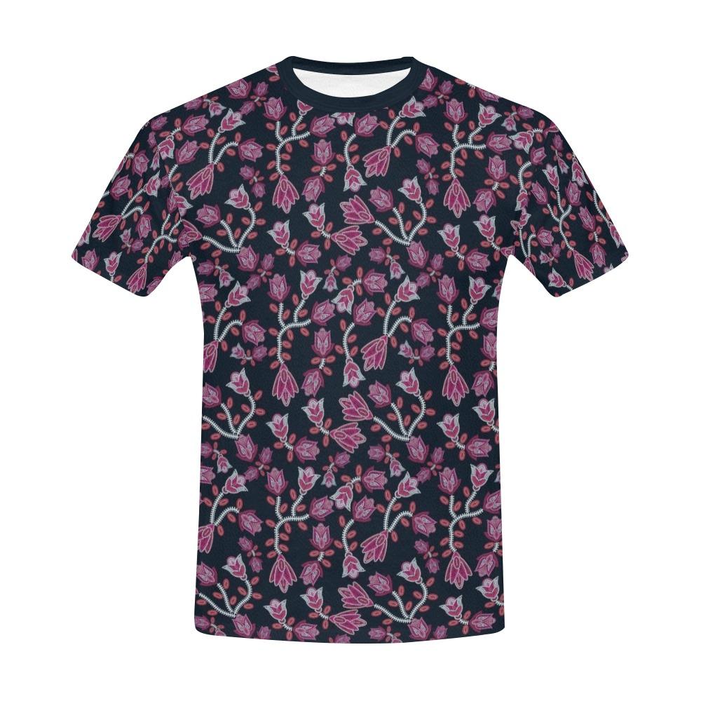 Beaded-Pink All Over Print T-Shirt for Men (USA Size) (Model T40) All Over Print T-Shirt for Men (T40) e-joyer