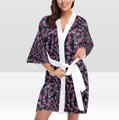 Beaded Pink Kimono Robe Artsadd