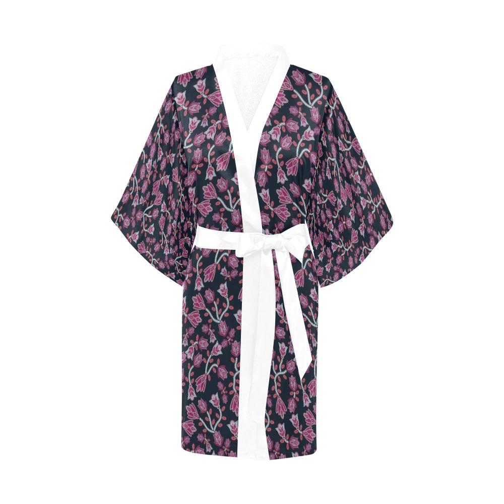 Beaded Pink Kimono Robe Artsadd