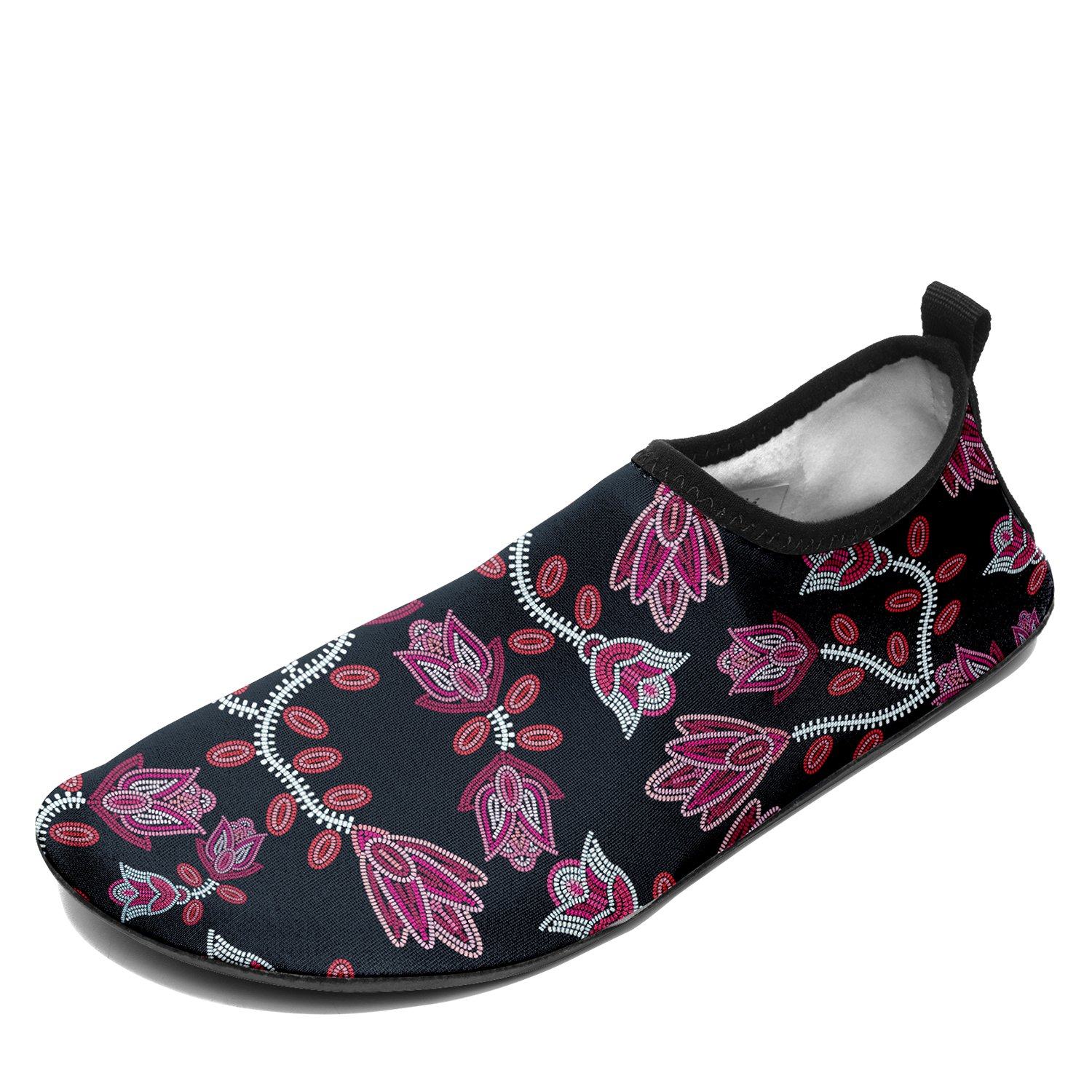 Beaded Pink Sockamoccs Kid's Slip On Shoes Herman