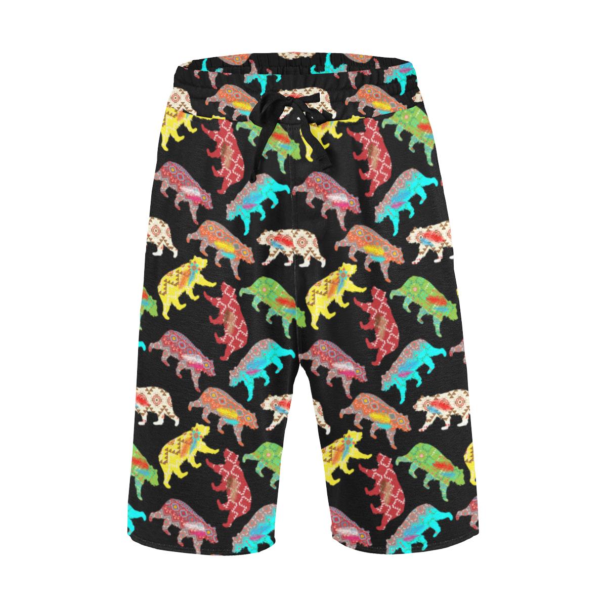Bear Powwow Men's All Over Print Casual Shorts (Model L23) Men's Casual Shorts (L23) e-joyer