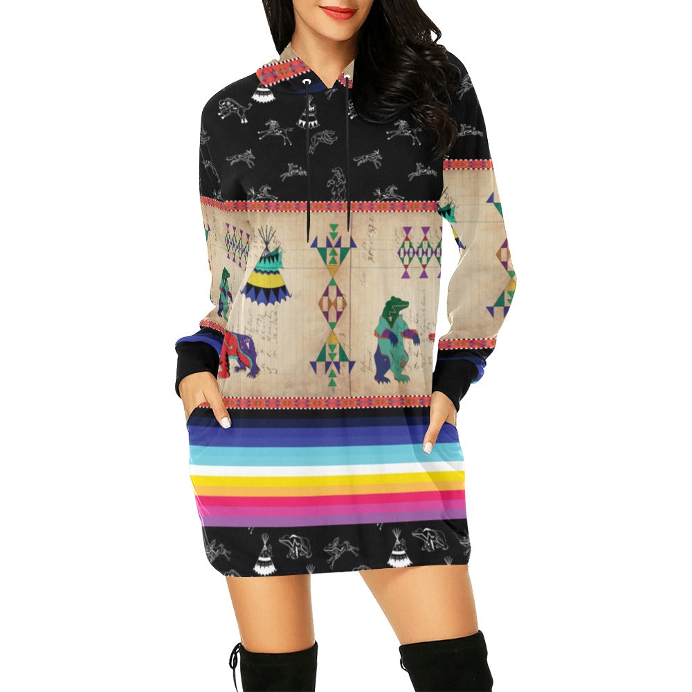 Bear Ledger Black Sky Hoodie Dress