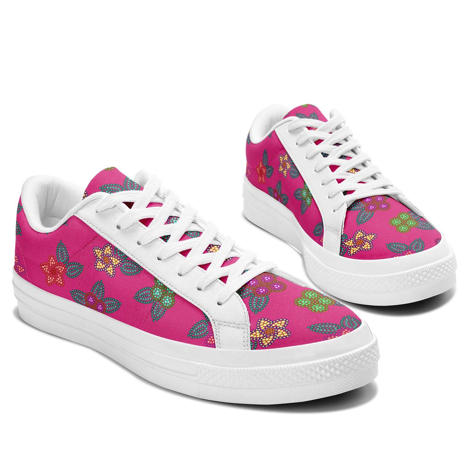 Berry Flowers Aapisi Low Top Canvas Shoes White Sole aapisi Herman