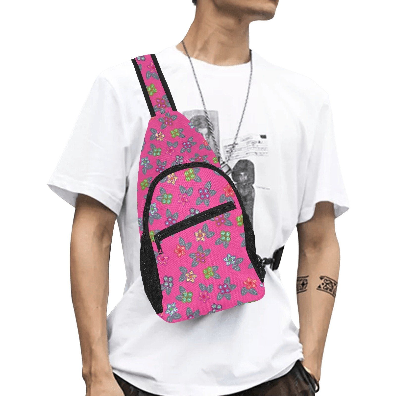 Berry Flowers All Over Print Chest Bag (Model 1719) All Over Print Chest Bag (1719) e-joyer