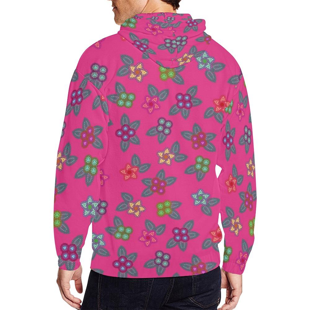 Berry Flowers All Over Print Full Zip Hoodie for Men (Model H14) All Over Print Full Zip Hoodie for Men (H14) e-joyer
