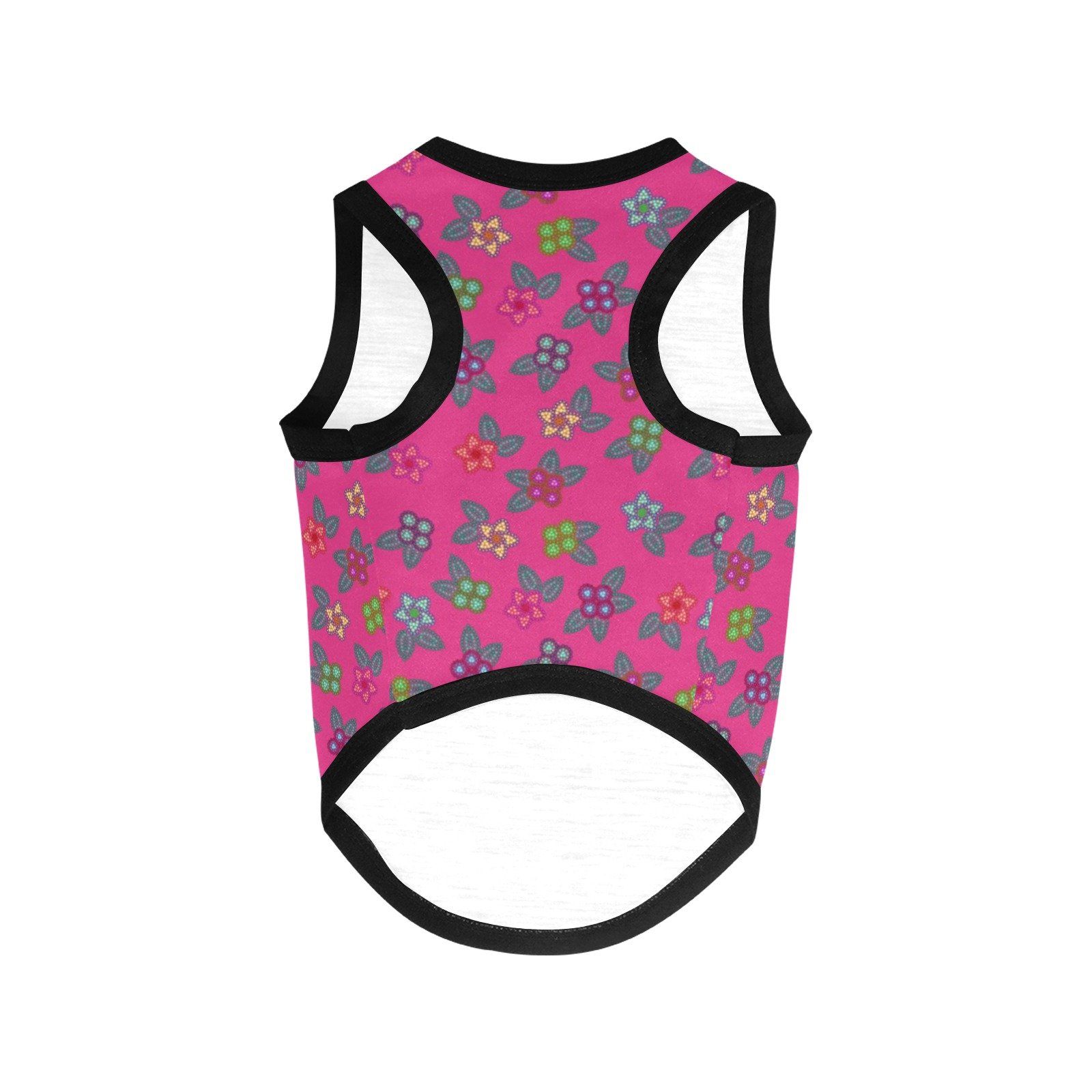 Berry Flowers All Over Print Pet Tank Top Pet Tank Top e-joyer