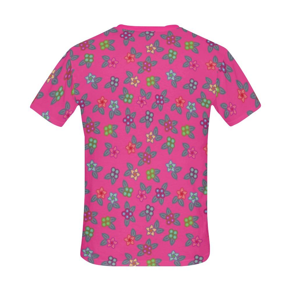 Berry Flowers All Over Print T-Shirt for Men (USA Size) (Model T40) All Over Print T-Shirt for Men (T40) e-joyer