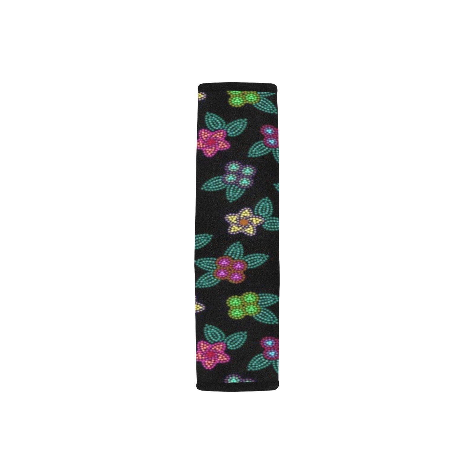 Berry Flowers Black Car Seat Belt Cover 7''x12.6'' (Pack of 2) Car Seat Belt Cover 7x12.6 (Pack of 2) e-joyer