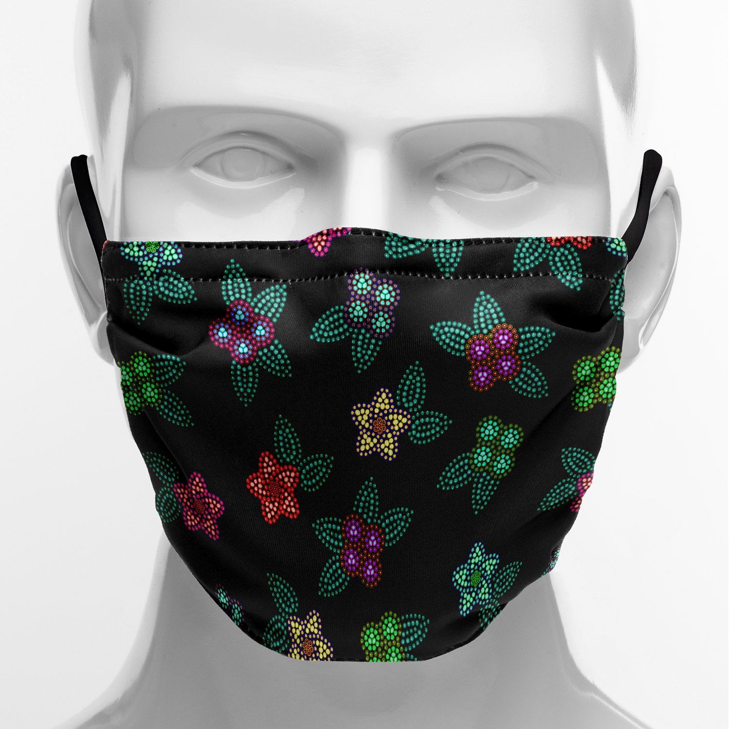 Berry Flowers Black Face Cover Herman