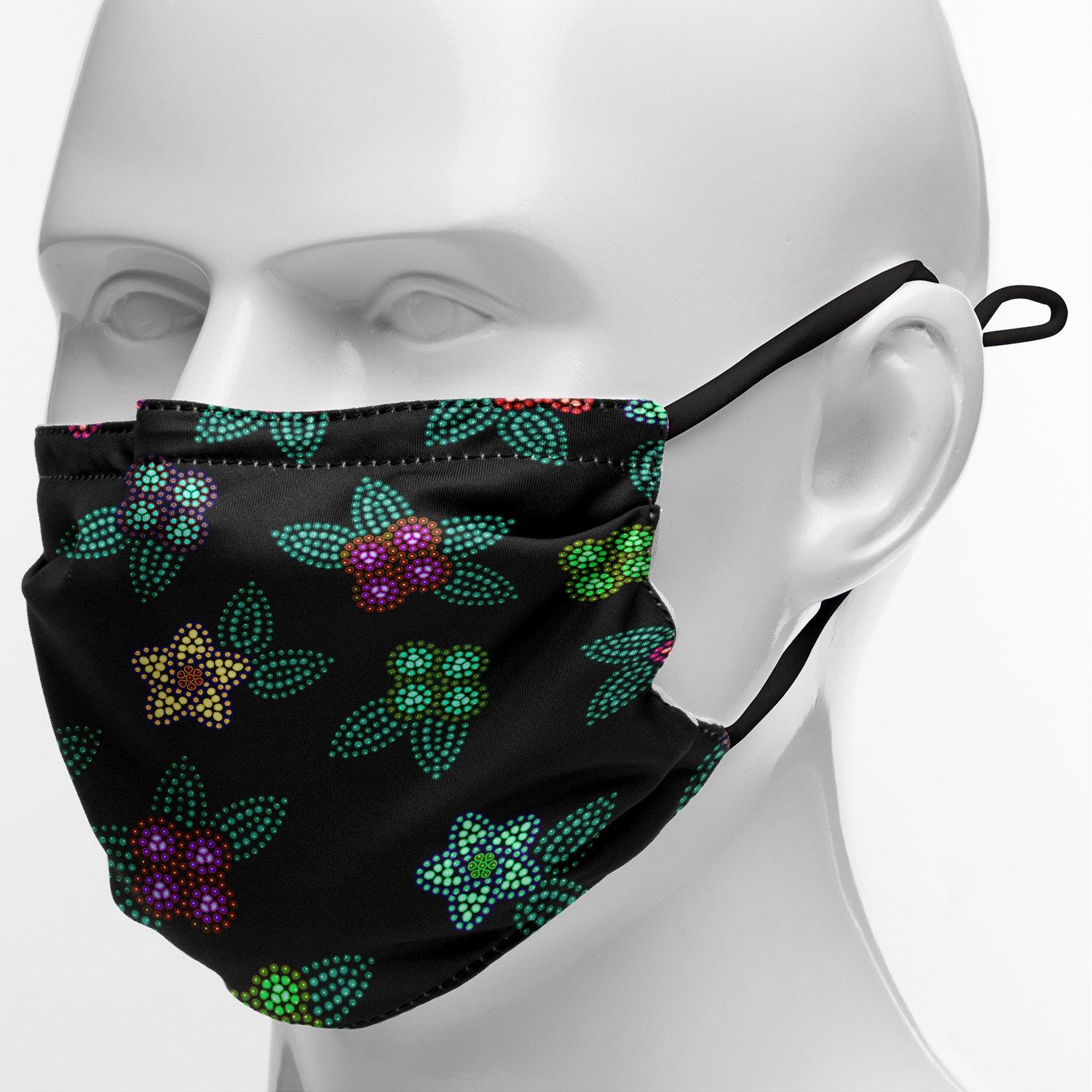 Berry Flowers Black Face Cover Herman