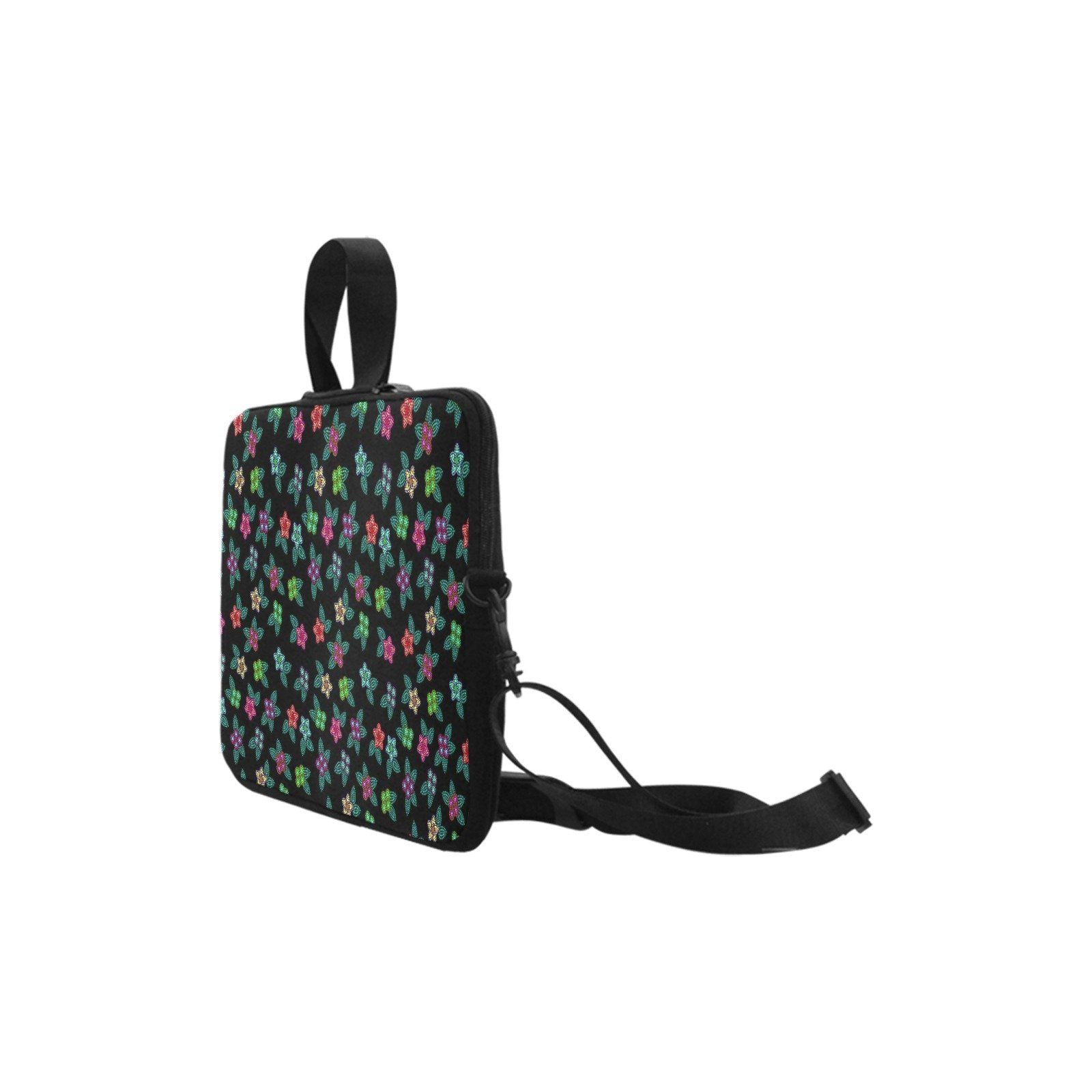 Berry Flowers Black Laptop Handbags 14" bag e-joyer