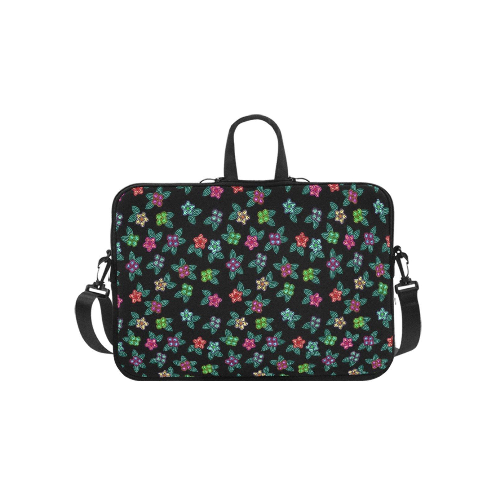 Berry Flowers Black Laptop Handbags 15" Laptop Handbags 15" e-joyer