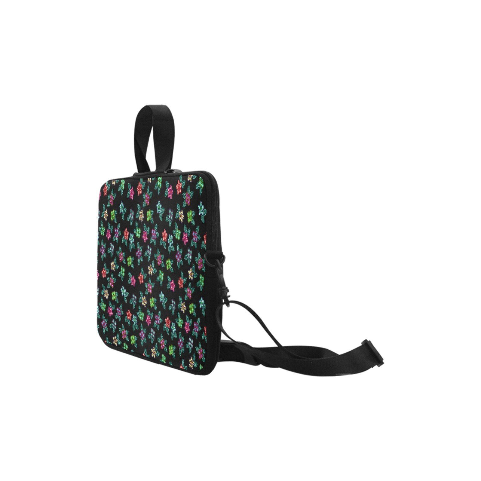 Berry Flowers Black Laptop Handbags 17" bag e-joyer