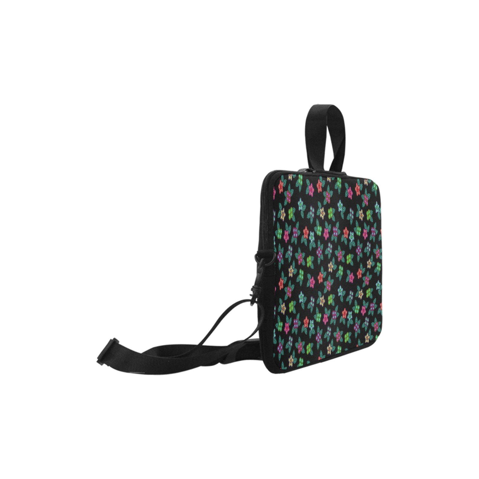 Berry Flowers Black Laptop Handbags 17" bag e-joyer