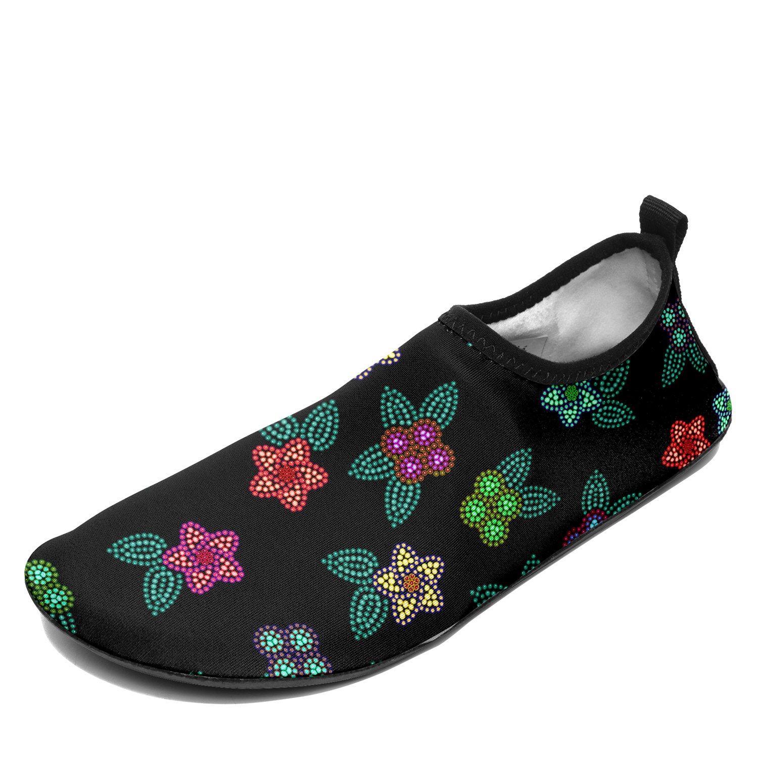 Berry Flowers Black Sockamoccs Slip On Shoes Herman