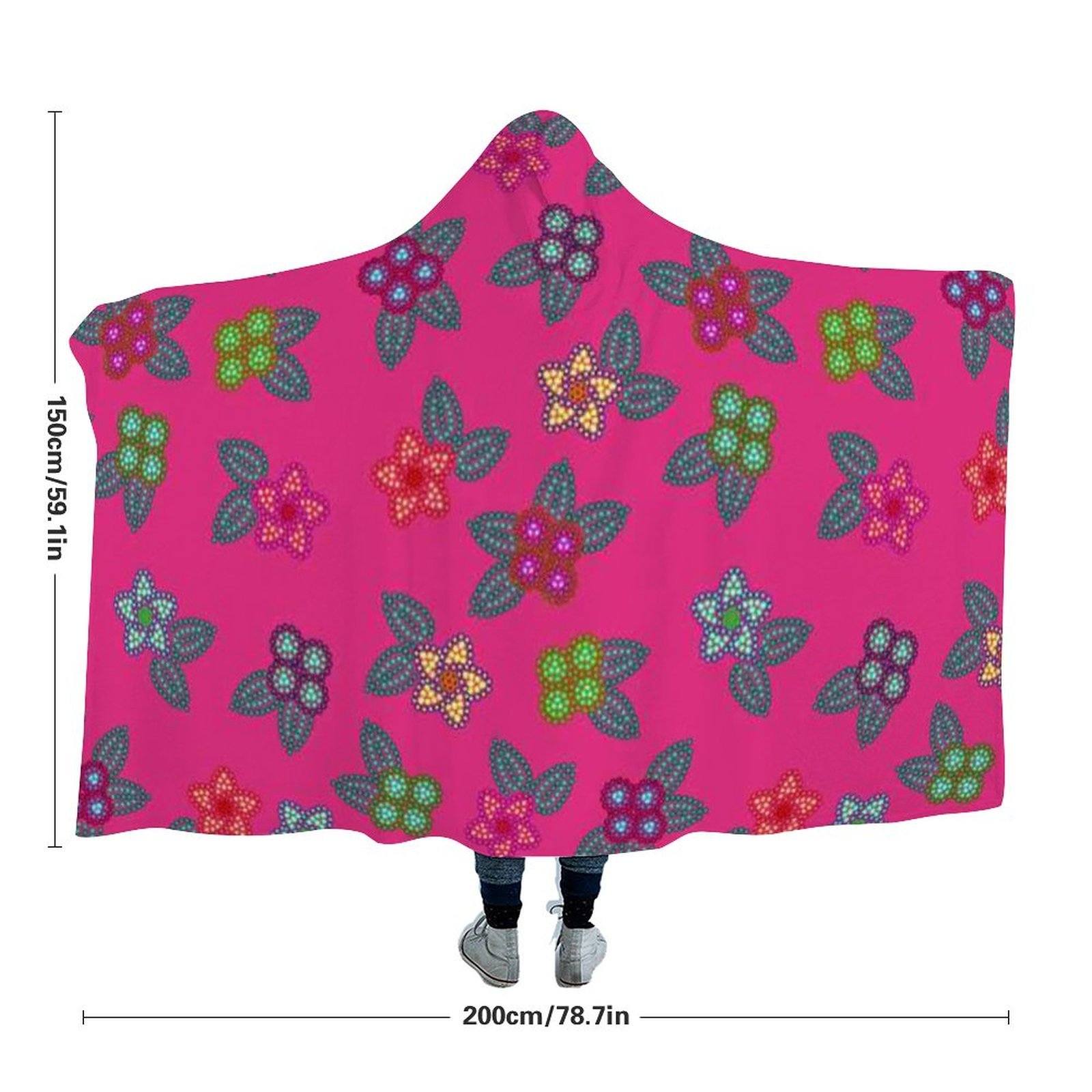 Berry Flowers Hooded Blanket 49 Dzine