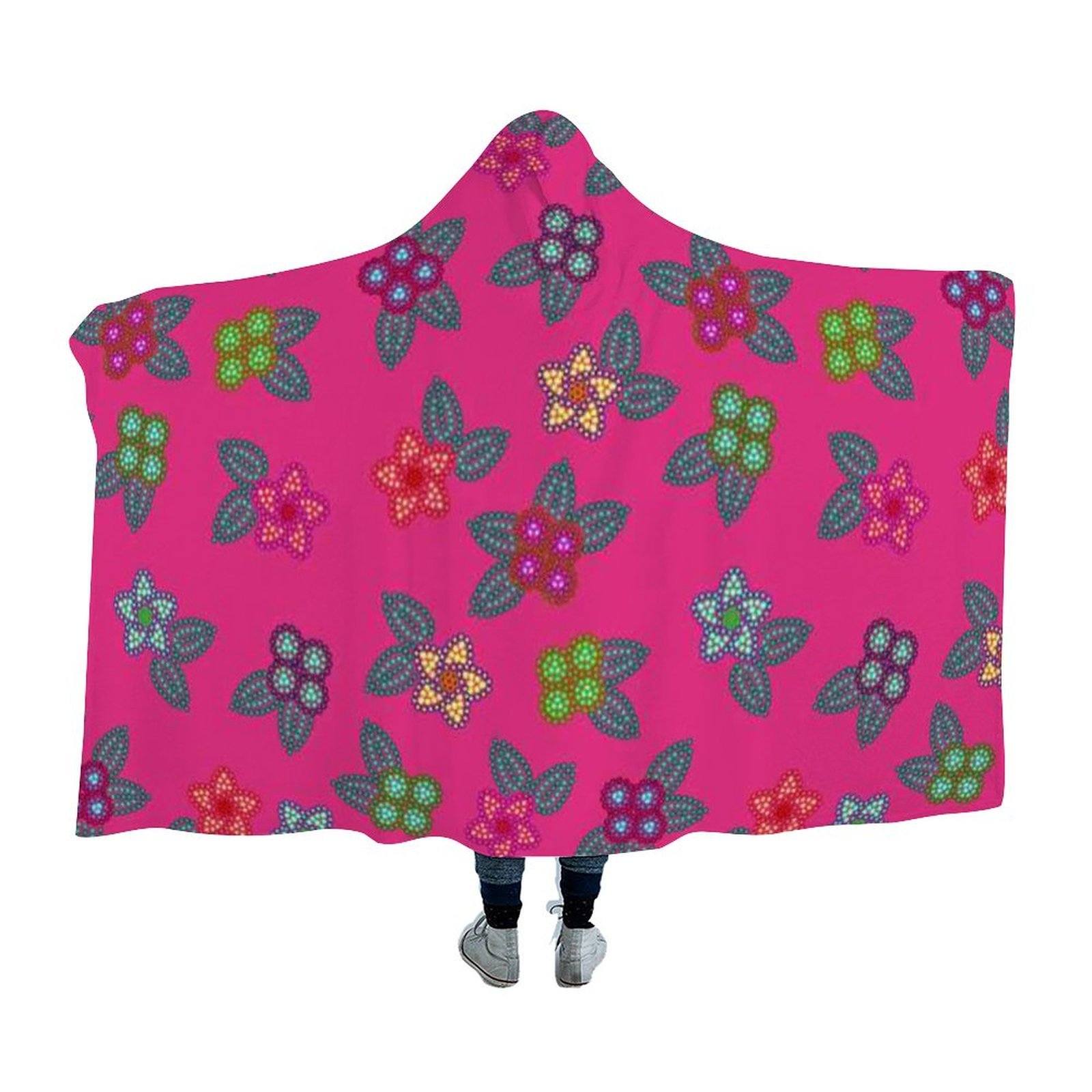 Berry Flowers Hooded Blanket 49 Dzine