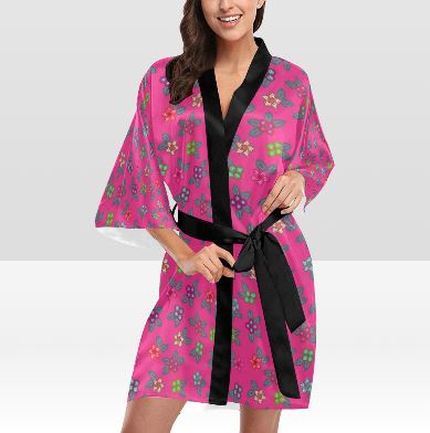 Berry Flowers Kimono Robe Artsadd