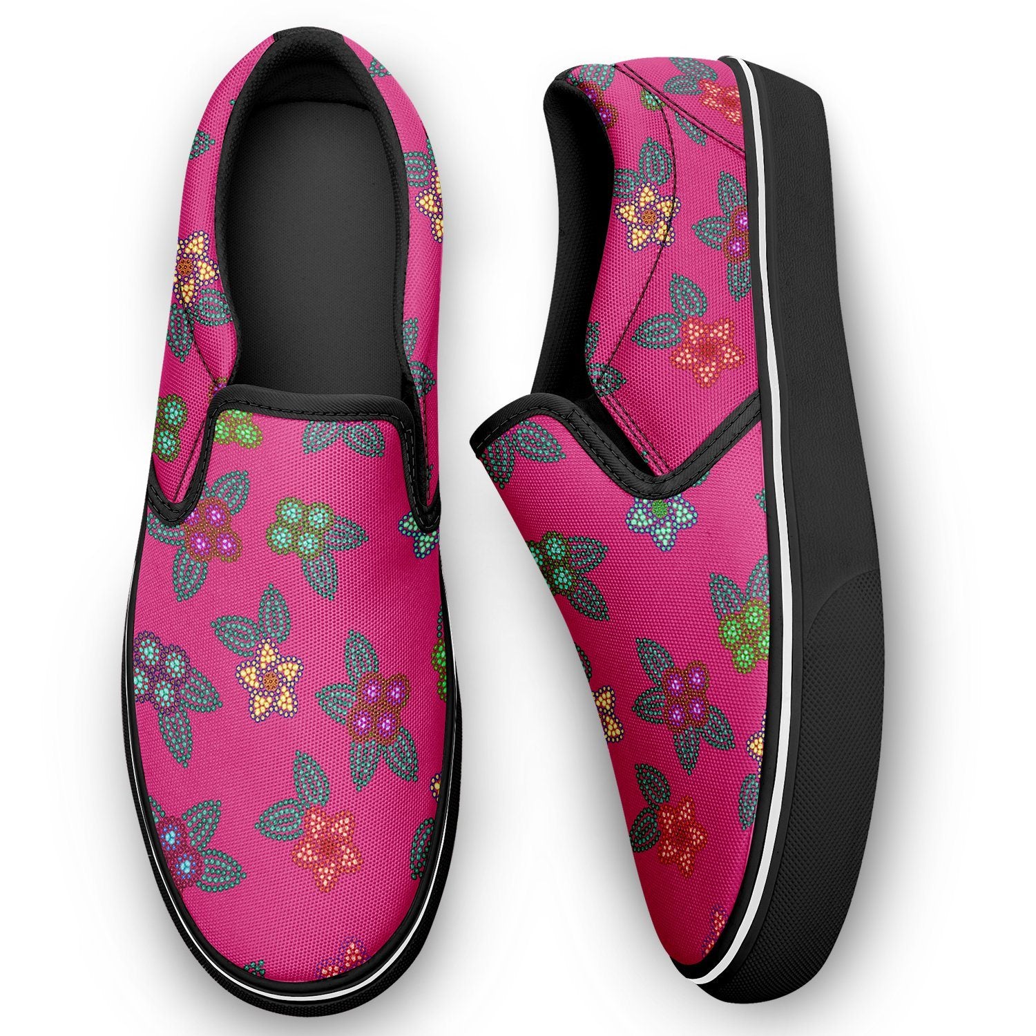 Berry Flowers Otoyimm Canvas Slip On Shoes otoyimm Herman