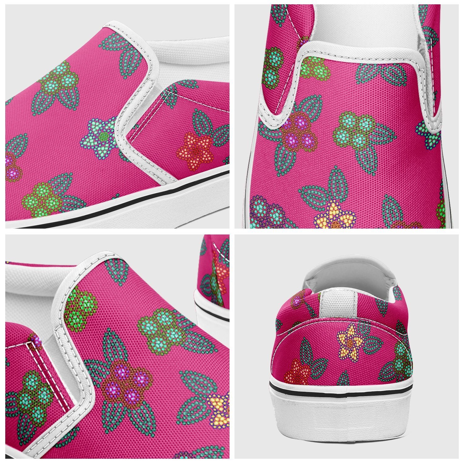 Berry Flowers Otoyimm Canvas Slip On Shoes otoyimm Herman