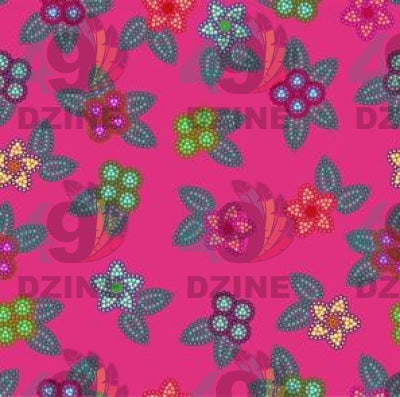 Berry Flowers Satin Fabric 49DzineStore