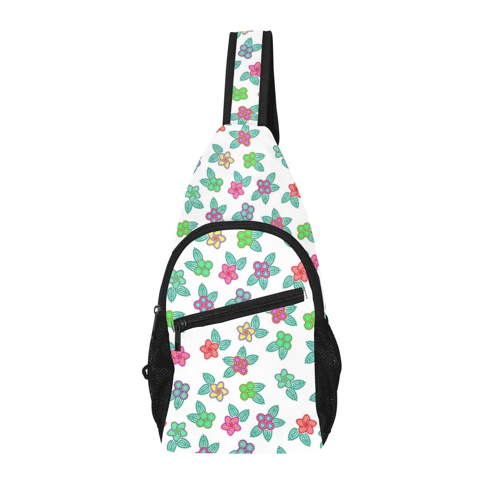 Berry Flowers White All Over Print Chest Bag (Model 1719) All Over Print Chest Bag (1719) e-joyer 