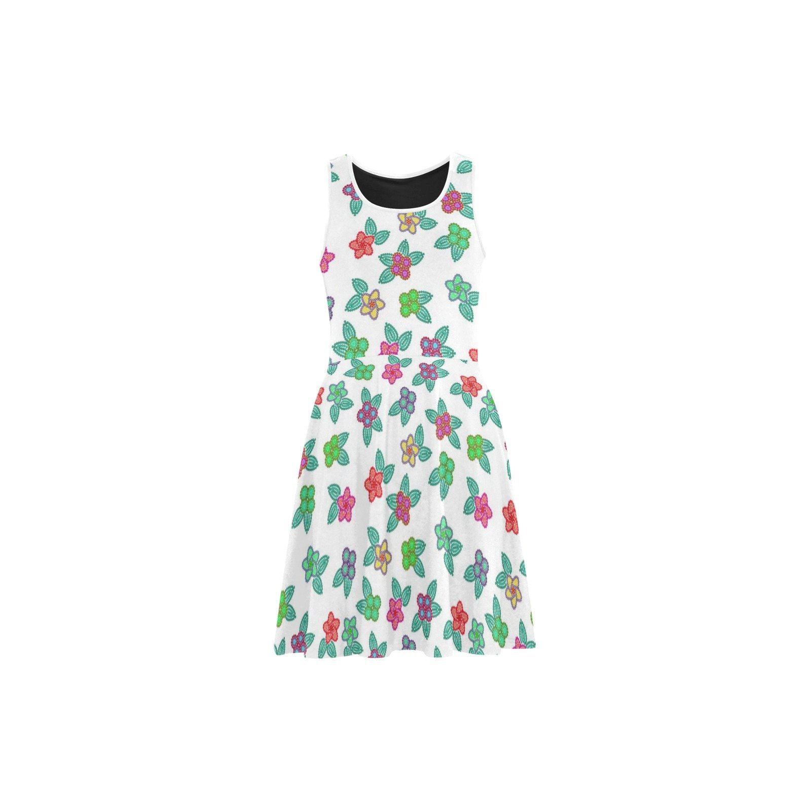 Berry Flowers White Atalanta Sundress (Model D04) Atalanta Sundress (D04) e-joyer