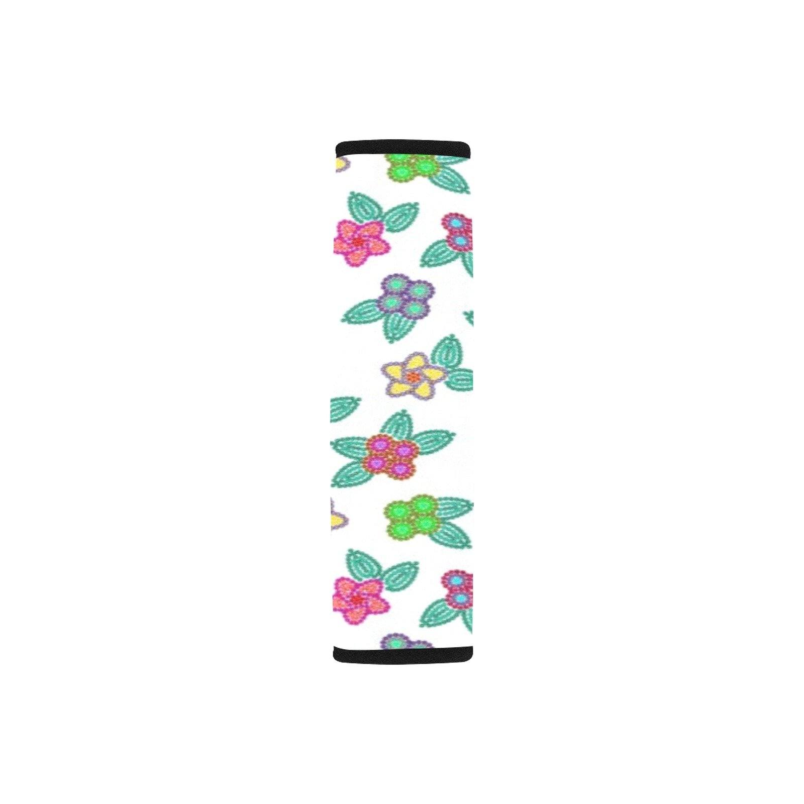 Berry Flowers White Car Seat Belt Cover 7''x12.6'' (Pack of 2) Car Seat Belt Cover 7x12.6 (Pack of 2) e-joyer
