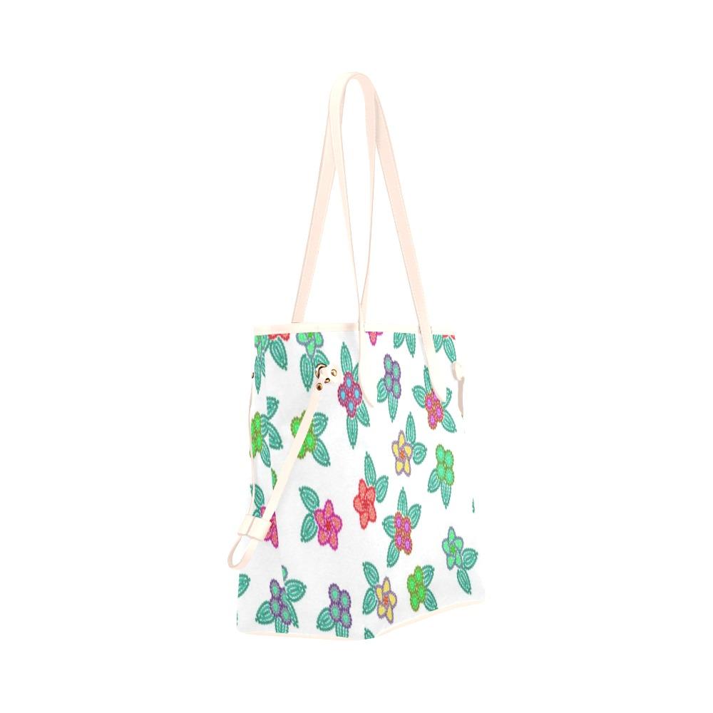 Berry Flowers White Clover Canvas Tote Bag (Model 1661) Clover Canvas Tote Bag (1661) e-joyer