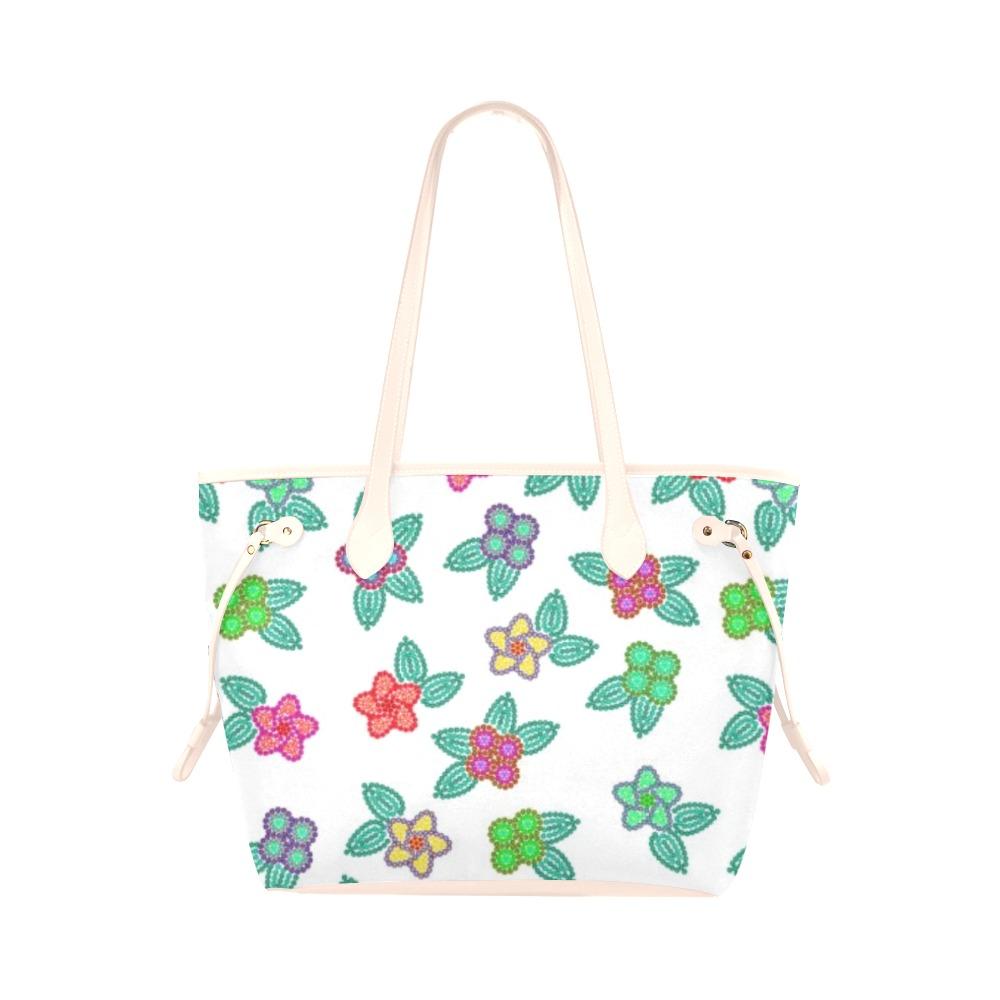 Berry Flowers White Clover Canvas Tote Bag (Model 1661) Clover Canvas Tote Bag (1661) e-joyer
