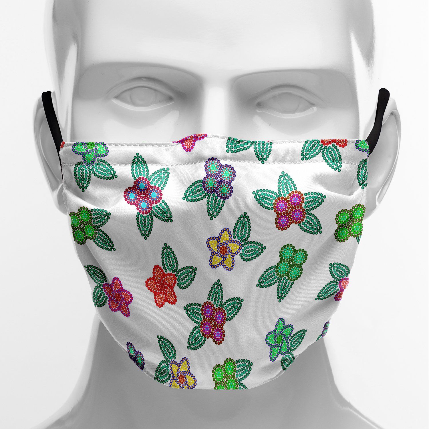 Berry Flowers White Face Cover Herman
