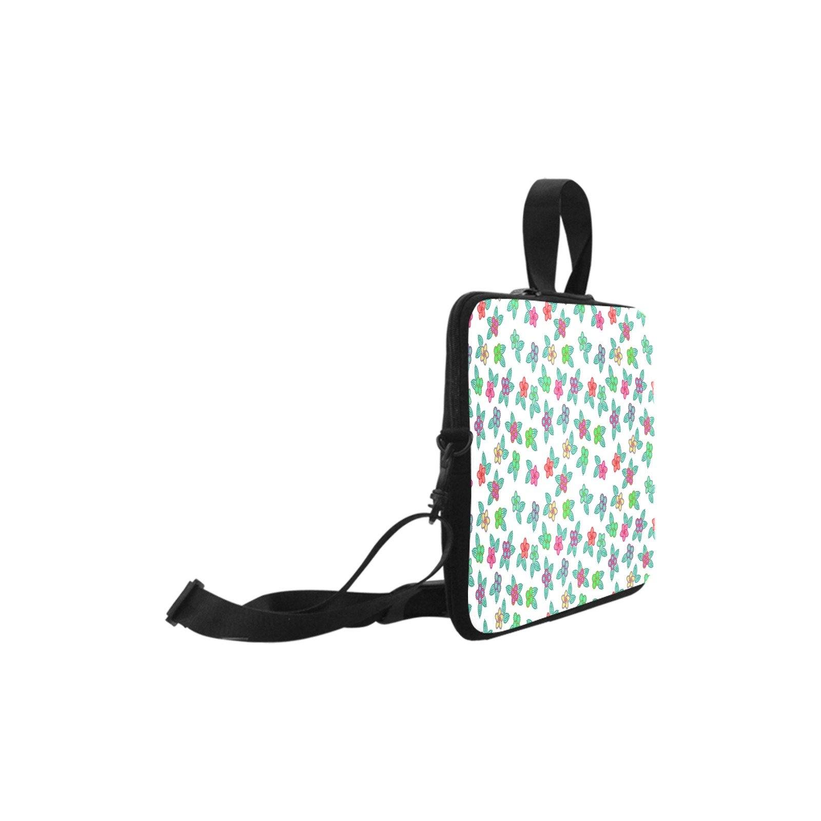 Berry Flowers White Laptop Handbags 11" bag e-joyer
