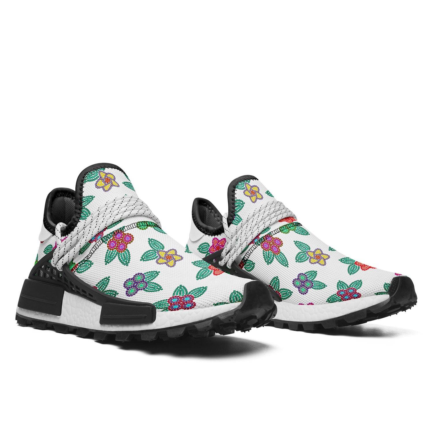 Berry Flowers White Okaki Sneakers Shoes Herman