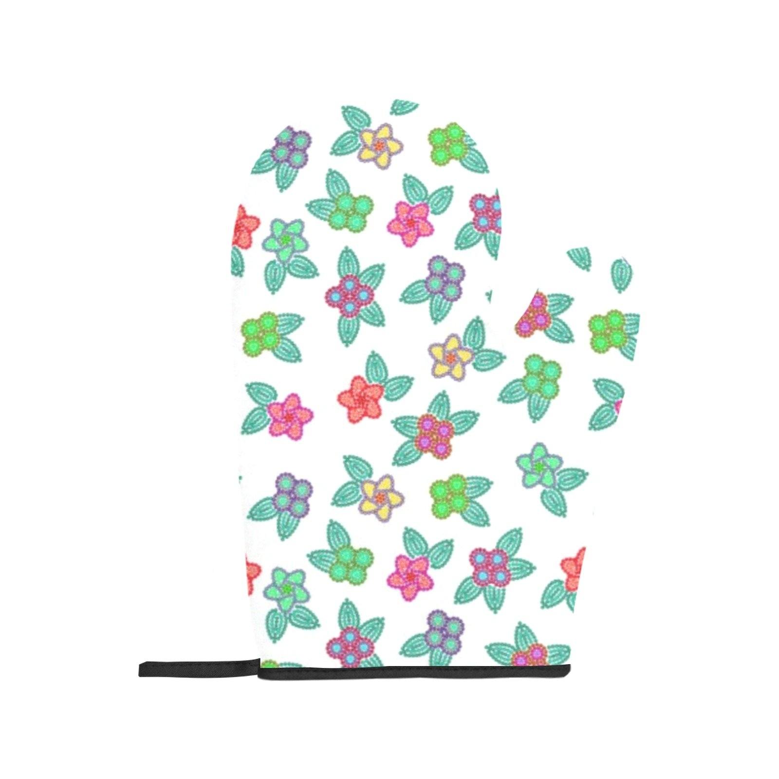 Berry Flowers White Oven Mitt & Pot Holder Oven Mitt & Pot Holder e-joyer