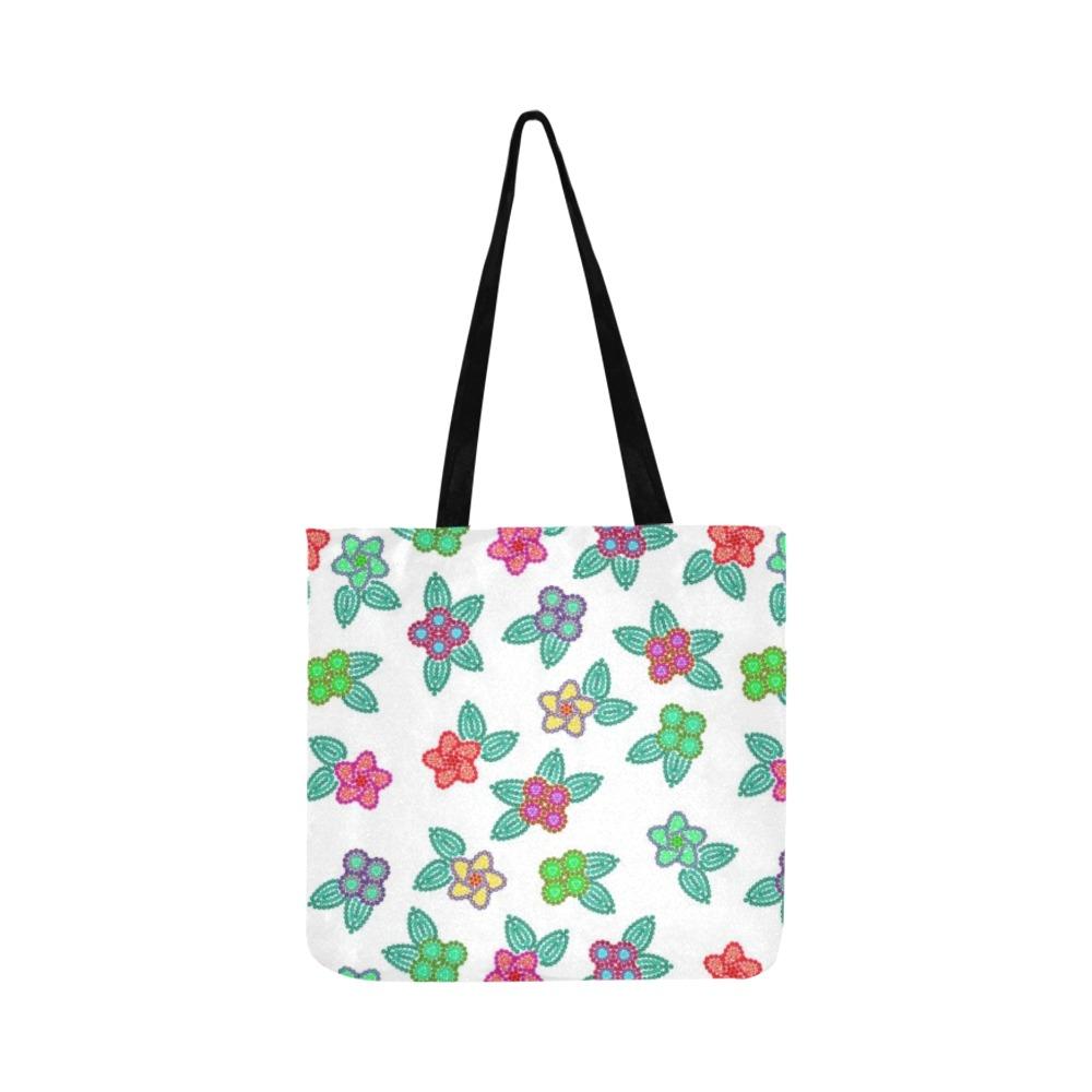 Berry Flowers White Reusable Shopping Bag Model 1660 (Two sides) Shopping Tote Bag (1660) e-joyer