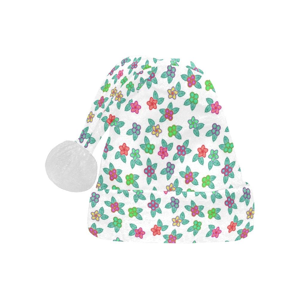 Berry Flowers White Santa Hat Santa Hat e-joyer