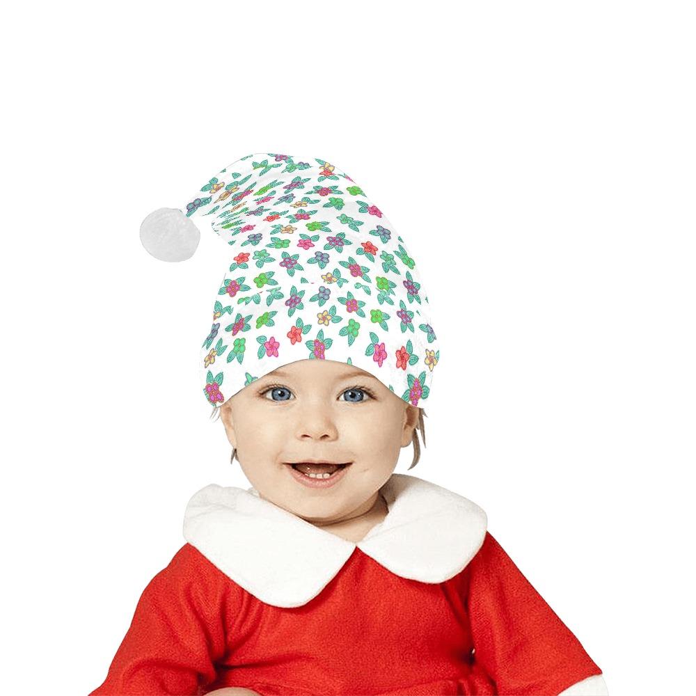 Berry Flowers White Santa Hat Santa Hat e-joyer