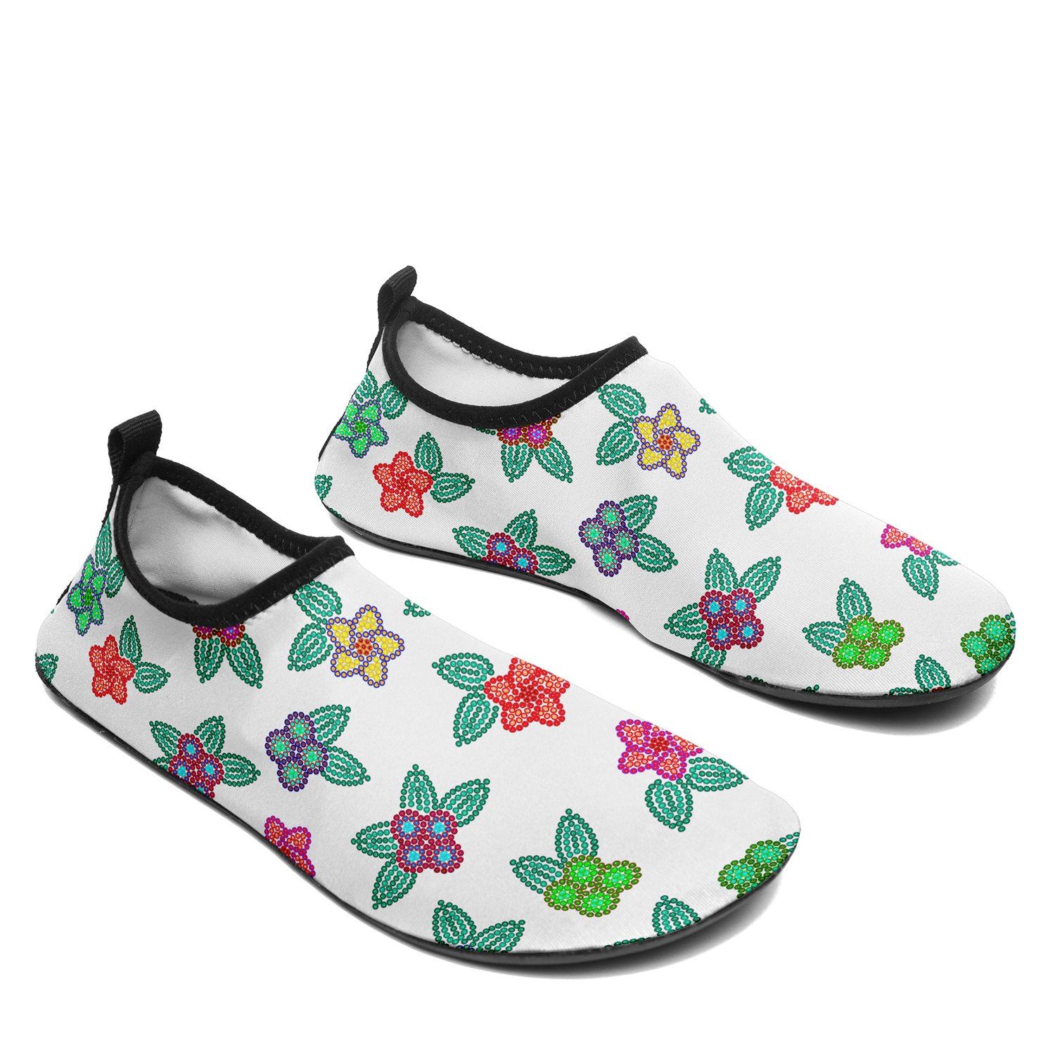 Berry Flowers White Sockamoccs Slip On Shoes Herman