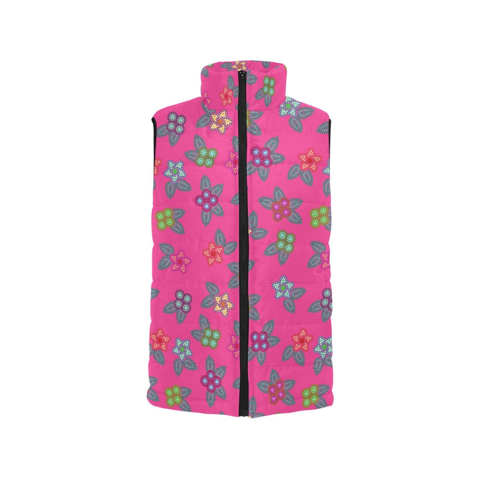 Berry Flowers Women's Padded Vest Jacket (Model H44) Women's Padded Vest Jacket (H44) e-joyer