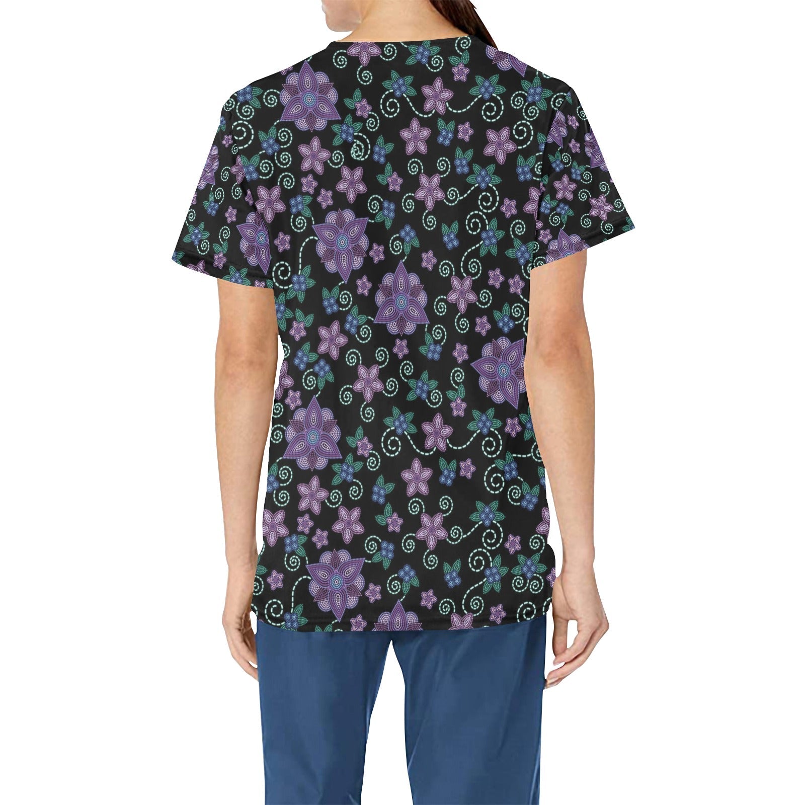 Berry Picking All Over Print Scrub Top Scrub Top e-joyer