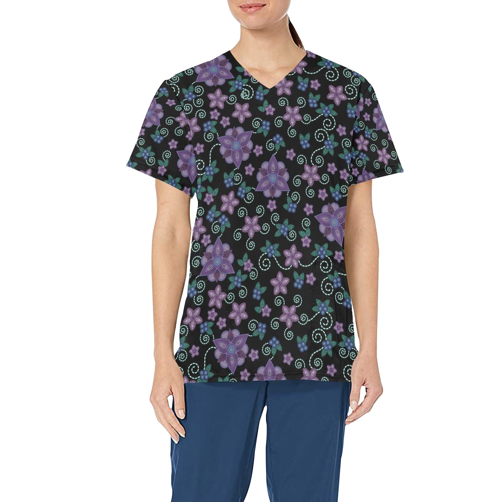 Berry Picking All Over Print Scrub Top Scrub Top e-joyer