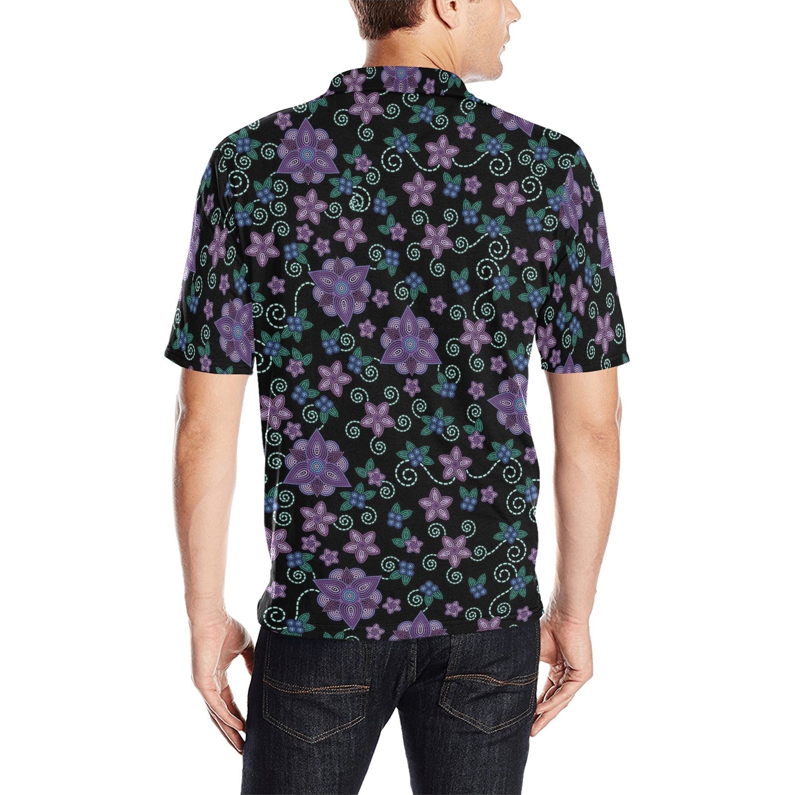 Berry Picking Men's All Over Print Polo Shirt (Model T55) Men's Polo Shirt (Model T55) e-joyer