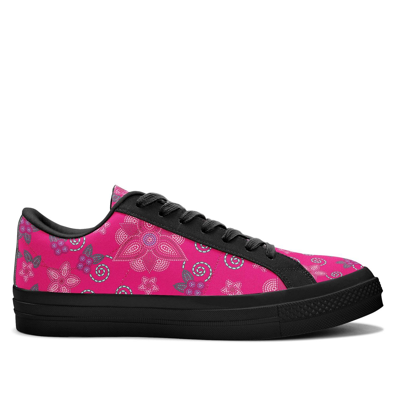 Berry Picking Pink Aapisi Low Top Canvas Shoes Black Sole aapisi Herman