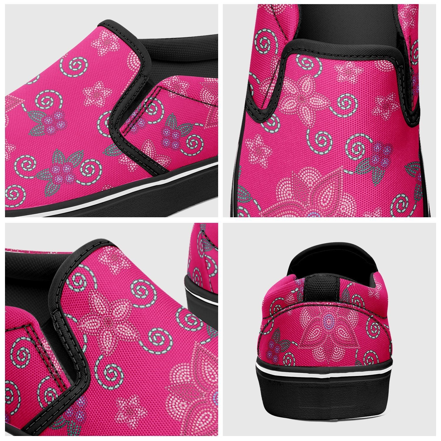 Berry Picking Pink Otoyimm Canvas Slip On Shoes otoyimm Herman